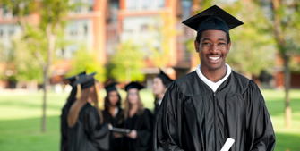 Students graduating from university