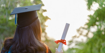 Student at graduation