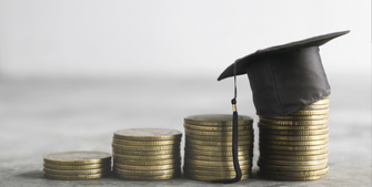 Coins with grad cap on them