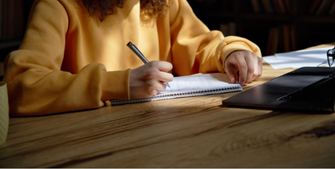 Image of a student studying