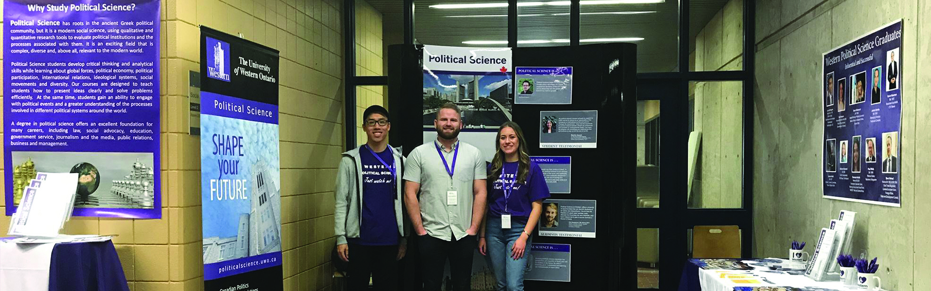 Students at Western Open House for Political Science