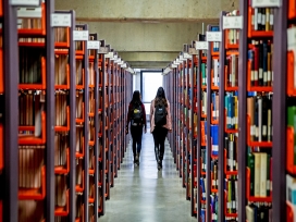 Students in Weldon Library